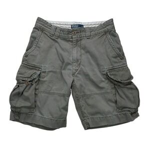 Vintage Polo Ralph Lauren Cargo Shorts Classic Chino Men's 33 Olive